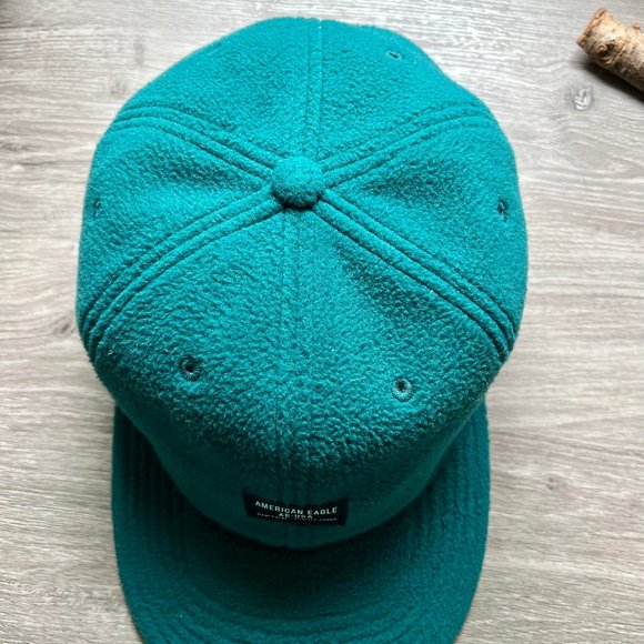 NWOT Fleece Vintage 90's Teal Green Hat - Picture 2 of 5